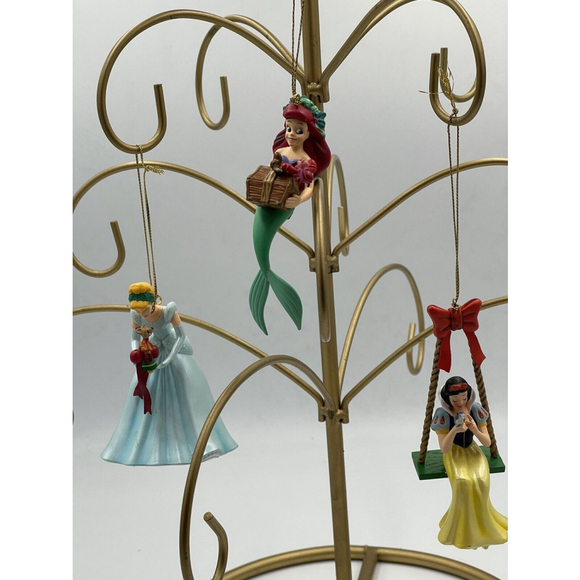Disney Christmas Magic Ornaments W/Box Cinderella Snow White Ariel Set/3 - Picture 2 of 14